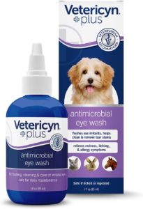 Vetericyn Plus All Animal Eye Wash-Pain-Free Solution for Abrasions and Irritations, helps Relieve Pink Eye and Allergies Symptoms, and part of Regular Eye Care-for Dogs and Cats (3 oz